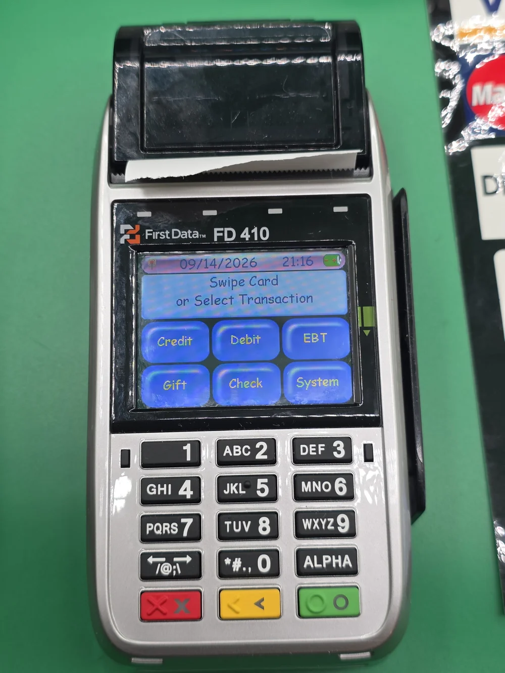 FD-410 Payment Terminal - Black and Silver
